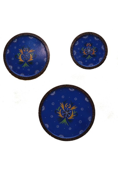 Wooden Wall Decor Plates - Set of 3 